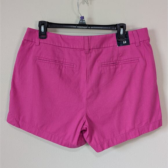 J.Crew Factory NWT 5" Hot Pink Flat Front Preppy Chino Shorts Size 12 - Picture 6 of 12